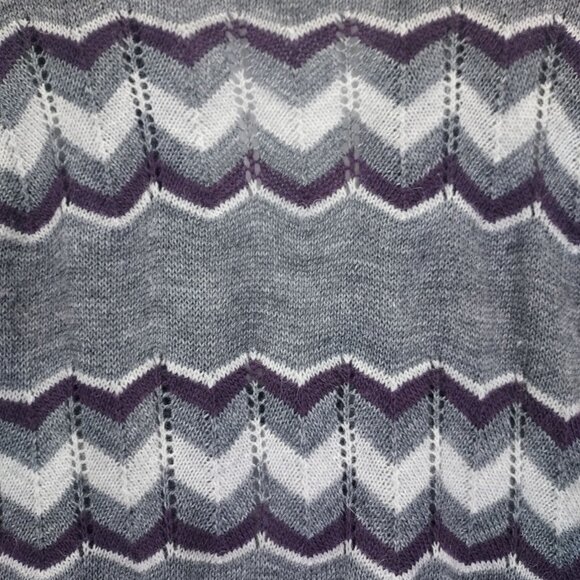LINEMAGLIA Cardigan Women's Sm Alpaca Wool Knit Purple Gray Belted Sweater Italy - Picture 10 of 13